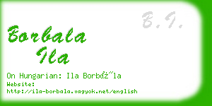 borbala ila business card